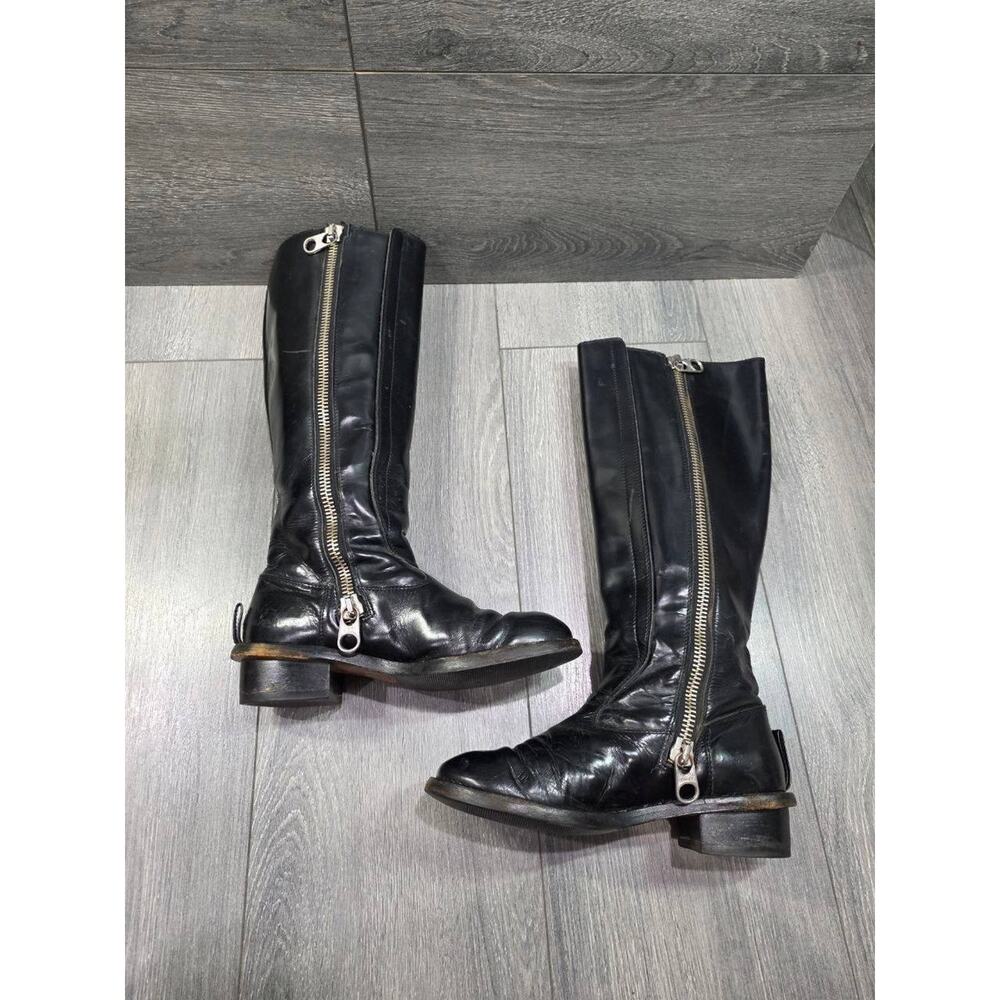 Chloé Women Classic Leather Zip-Up Boots Black 36.5 S000139 - Picture 5 of 10